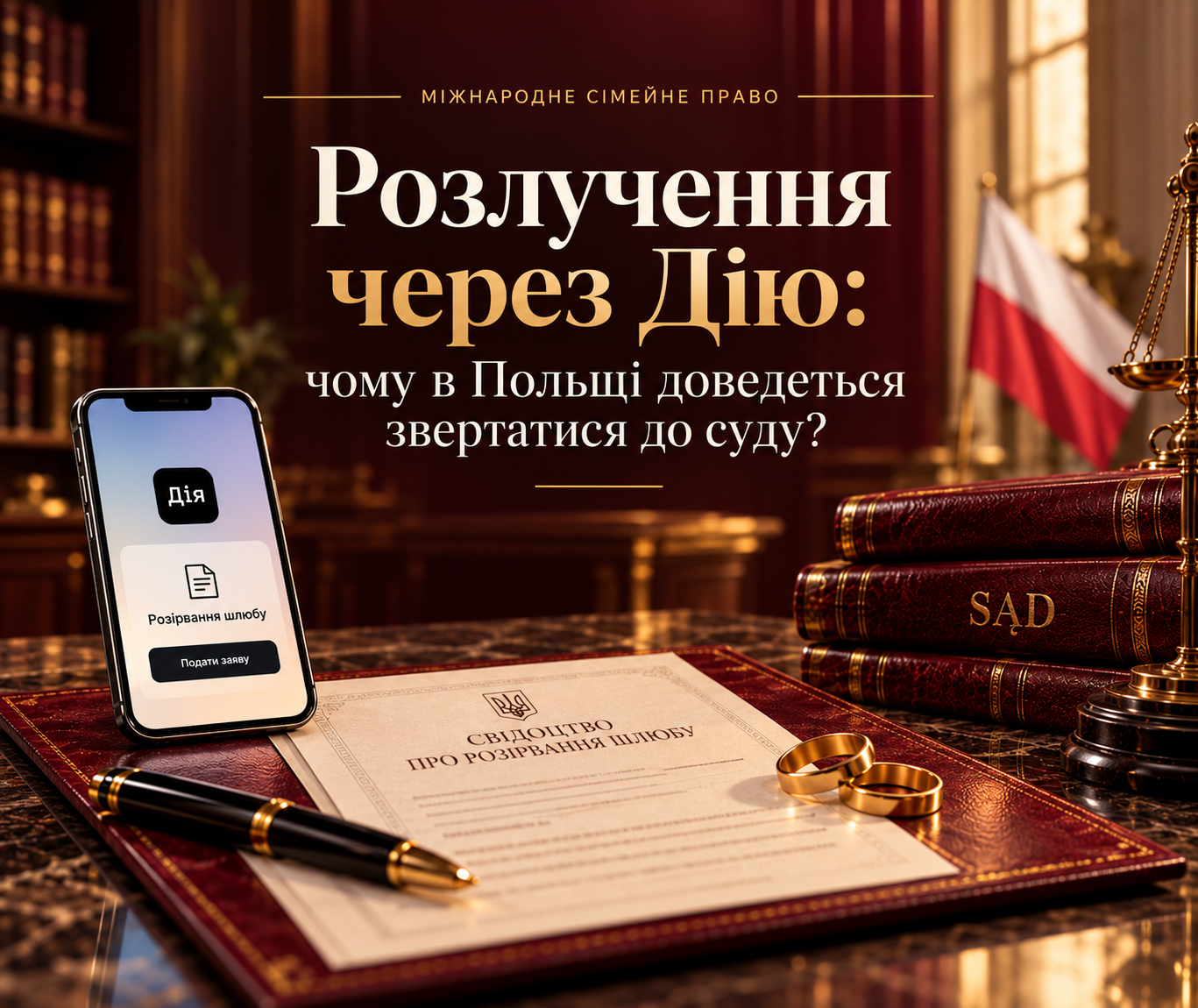 Розлучення через Дію: чому в Польщі доведеться звертатися до суду?